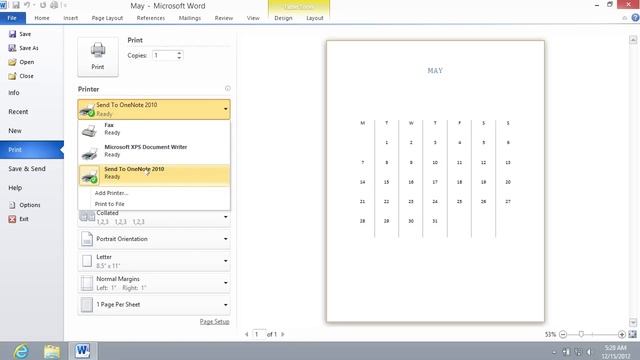 How to Send Word 2010 document to One Note смотреть онлайн