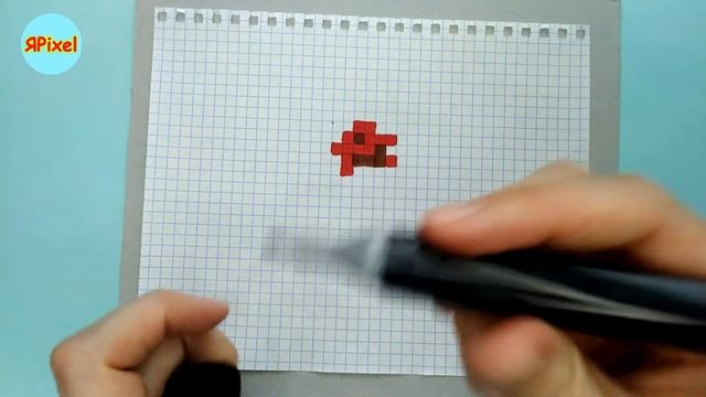Как нарисовать по клеточкам РОЗУ ИЗ #МАЙНКРАФТ #pixelart #99 #minecraft #rose смотреть онлайн