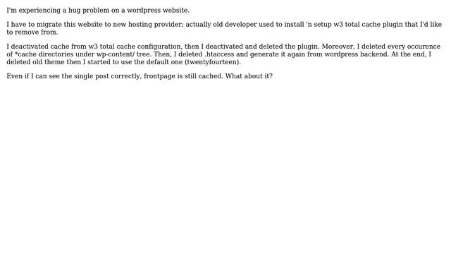 Wordpress: w3 total cache uninstall remove cache смотреть онлайн