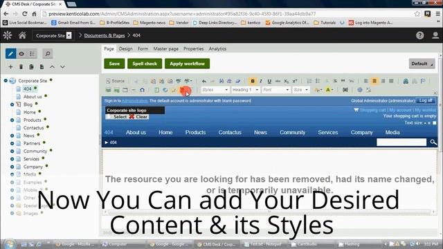Adding Custom 404 Page in Kentico 8 смотреть онлайн