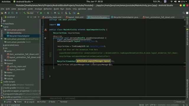 Android Recycler view Animation?? Android Studio Tutorial смотреть онлайн