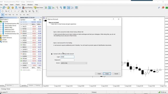 Dificuldades de conexão com o servidor do Metatrader 5 – Aguardando atualização – ícone canto direi смотреть онлайн
