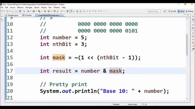 bitwise op clear nth bit in java смотреть онлайн