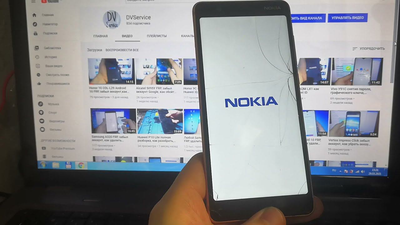 Nokia 5.1 TA-1075 Android 10 FRP, как удалить аккаунт Google смотреть онлайн