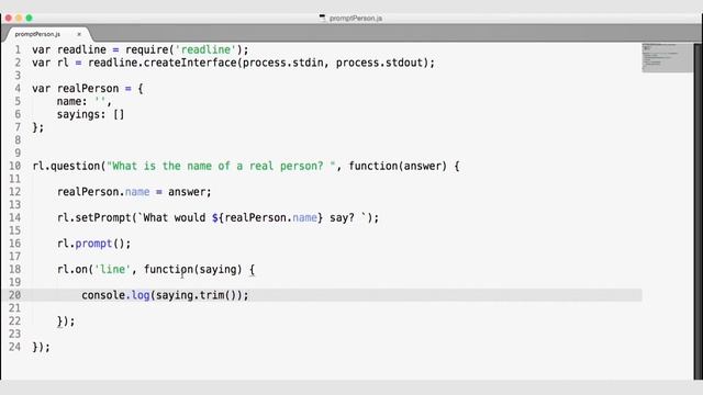 12 NODE JS, USING READLINE смотреть онлайн