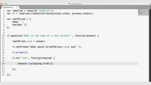 12 NODE JS, USING READLINE