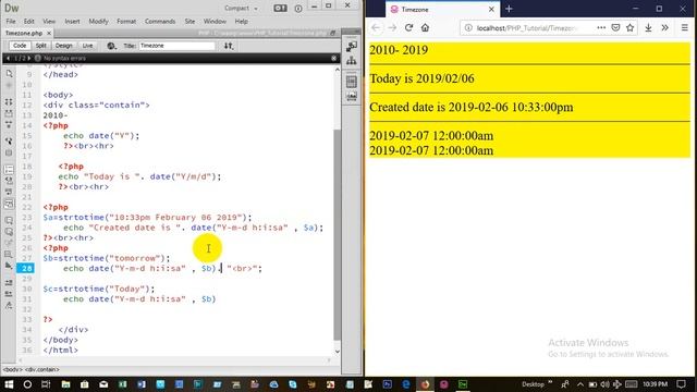 php and mysql tutorial bangla 13 time and date setup смотреть онлайн