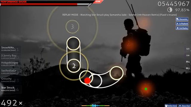 Osu! Samantha Jade - Soldier (7th Heaven Remix)-Flask'd Insane (Rank:S) смотреть онлайн
