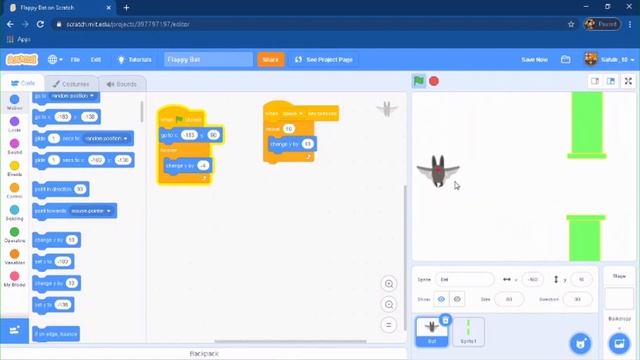 Flappy Bat Game In Scratch!! смотреть онлайн