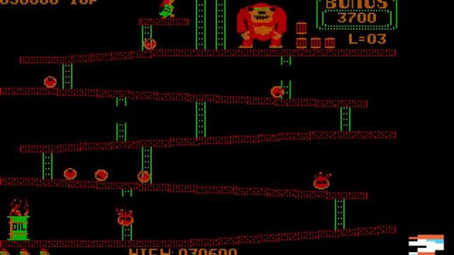 Donkey Kong IBM PC Booter Emulated High Score 77,400 смотреть онлайн