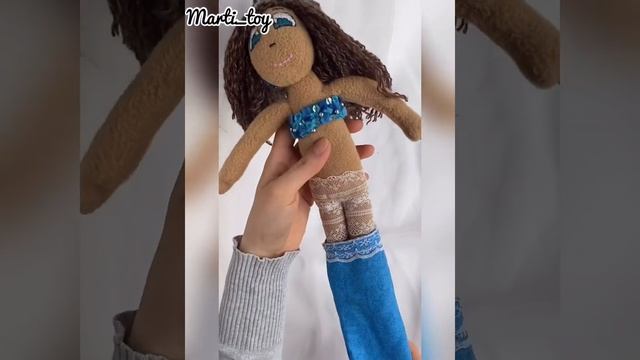 Кукла ручной работы. Marti_toy. Игрушка для девочки. Мягкая кукла. Фея. Русалка. Handmade doll смотреть онлайн