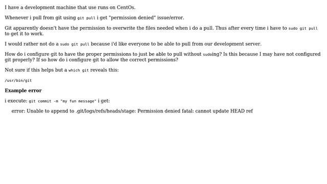 Unix & Linux: Permissions issue with git смотреть онлайн