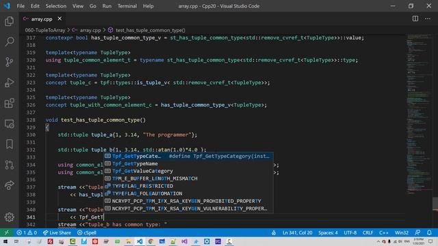 060 - C++20 Workhorse Pattern - Convert std::tuple to std::array - indexer_t, typed_sequence смотреть онлайн