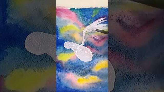 Рисуем голубя с детьми. Как нарисовать голубя мира. Голубь мира акварель. Урок рисования для детей. смотреть онлайн