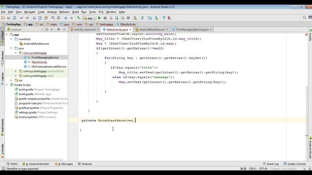Receive Firebase Data Messages while App in the foreground смотреть онлайн