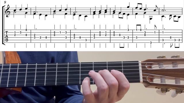 Menuet in A Minor - Johann Philipp Krieger - Guitar NotesTabs
