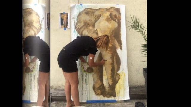 ELEPHANT Peinture à l'acrylique смотреть онлайн