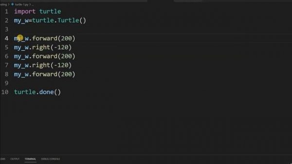 Turtle library in Python to draw graphic shapes like triangles, squares , stars multiple shapes