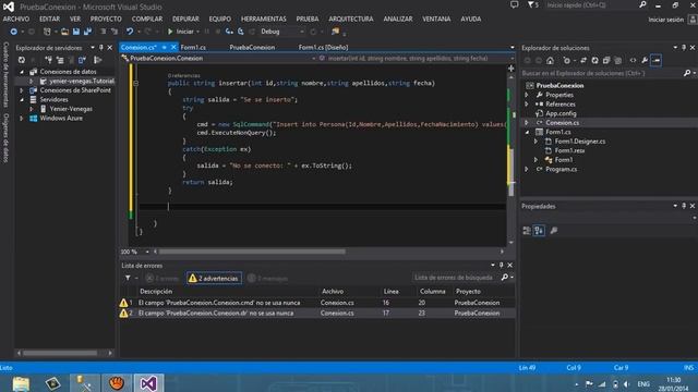 Crear Conexión e Insertar desde C# a base de Datos SQL Server смотреть онлайн