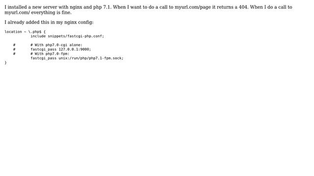 DevOps & SysAdmins: Nginx server returns 404 for all php pages except index смотреть онлайн