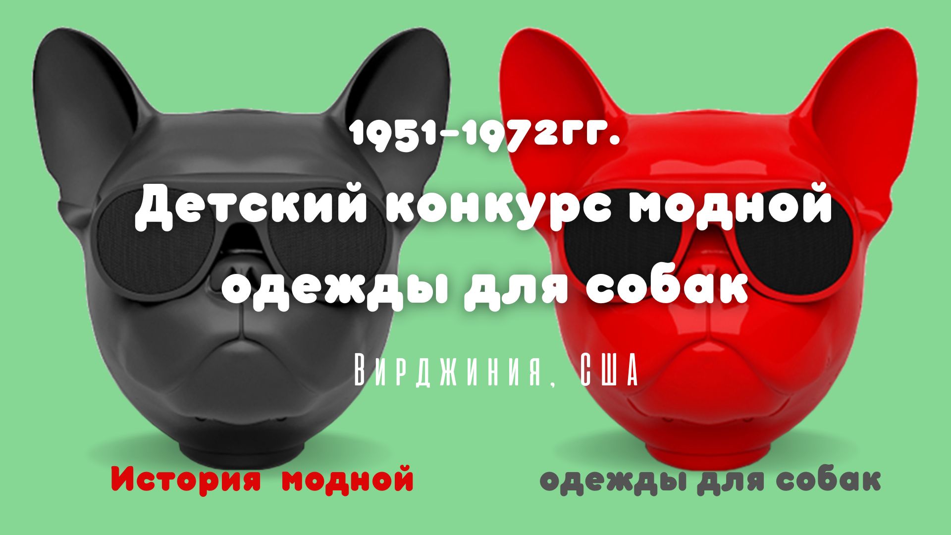 1951-1972гг Детский конкурс модной одежды для собак. Вирджиния,США.