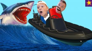 МОЖНО ЛИ Переплыть ОКЕАН в ГТА5  Игорь и папа Встретили АКУЛУ в GTA5