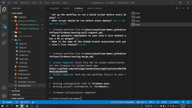 Firebase auto-deploy using GitHub Actions | 5 minutes смотреть онлайн