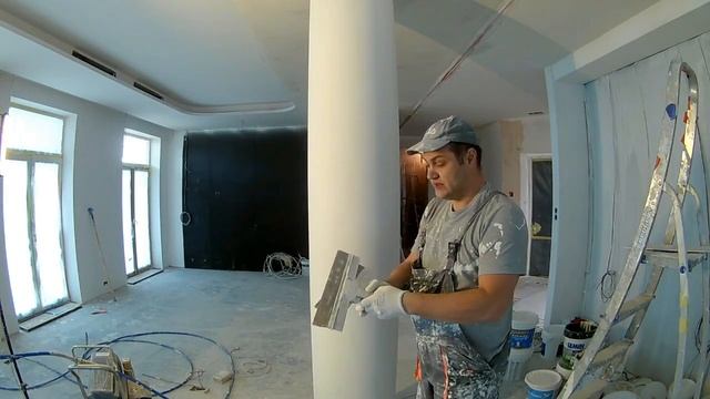 Новый способ. Шпаклевка круглой колонны под покраску. смотреть онлайн