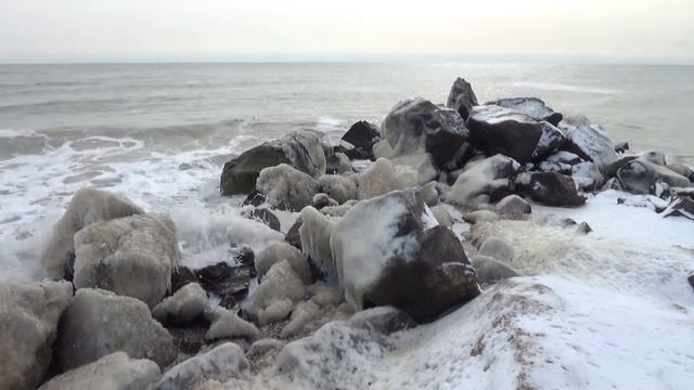 Азовское море зимой. Sea of Azov in winter. смотреть онлайн