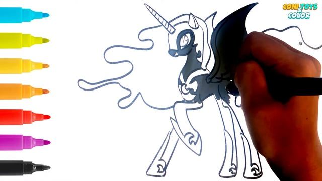 Easy drawing My Little Pony NightmareMoon 나이트메어문 그림 쉽게 그리기 смотреть онлайн