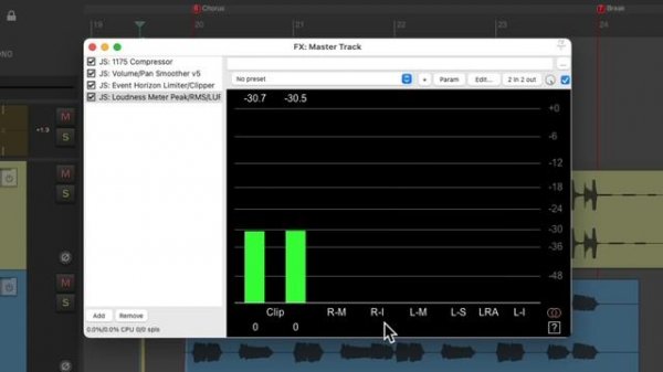 JS: Loudness Meter Plugin (LUFS) in REAPER