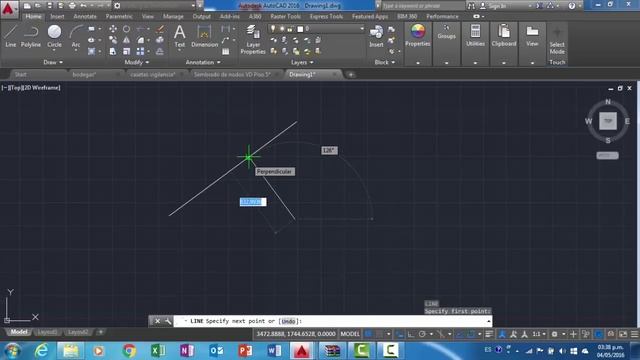 TRAZAR UNA LÍNEA A 90 GRADOS DE OTRA LÍNEA EN AUTOCAD смотреть онлайн
