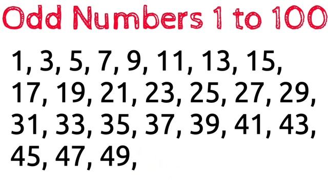 Odd numbers 1 to 100 | 1 to 100 odd number | what is odd number смотреть онлайн