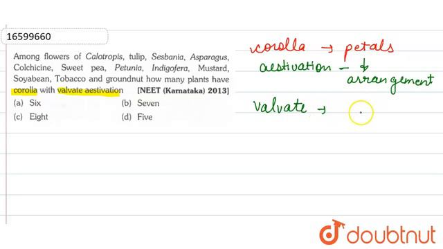 Among Flowers Of Calotropis, Tulip, Sesbania, Asparagus,Colchicine, Sweet, Pea, Petunia