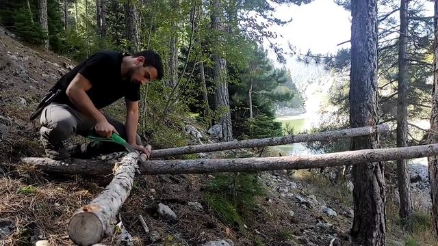 2 Days Solo Bushcraft Camp, Bushcraft Tree House, Fishing, Catch And Cook, Fox Came To Camp