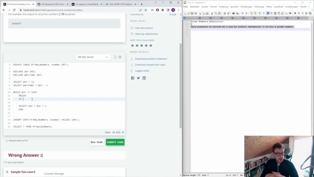 NO Given Table Structure! Hackerrank SQL Solution Print Prime Numbers Medium Problem смотреть онлайн