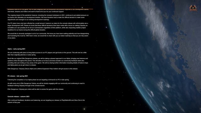 Elite Dangerous Odyssey DELAYS Jan 2021 FDEV Update смотреть онлайн