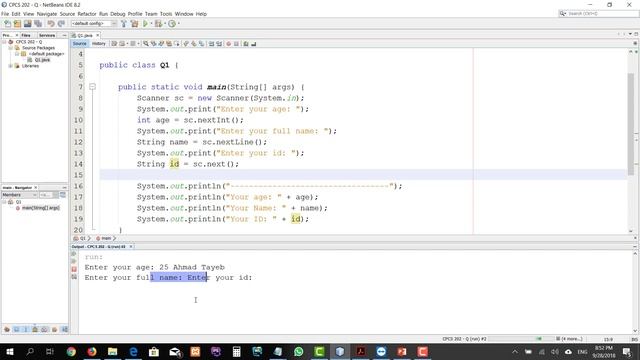 CPCS 203 - إستخدام next مع nextLine في Scanner смотреть онлайн
