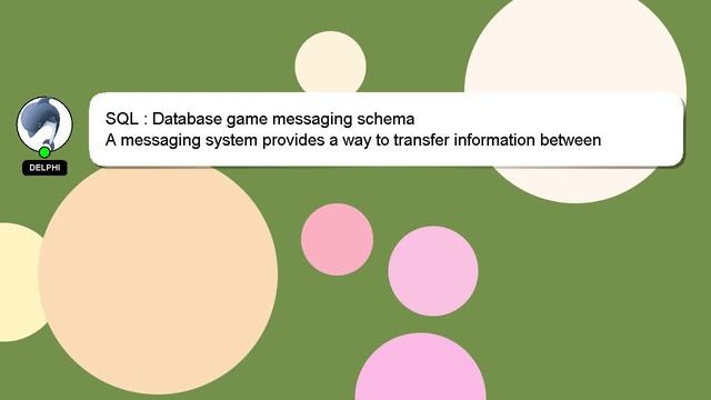 SQL : Database game messaging schema смотреть онлайн
