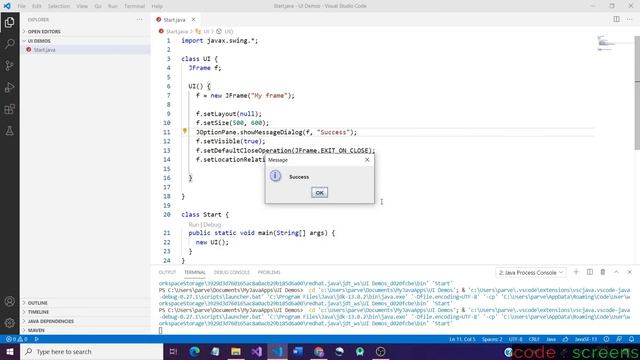 Creating a Message Dialog Box using JOptionPane | Java Swing | Explained in Tamizh смотреть онлайн