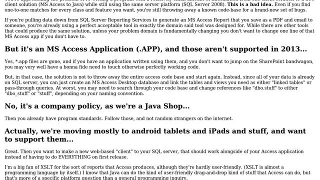 Software Engineering: Best way to re-platform MS access application to java application смотреть онлайн