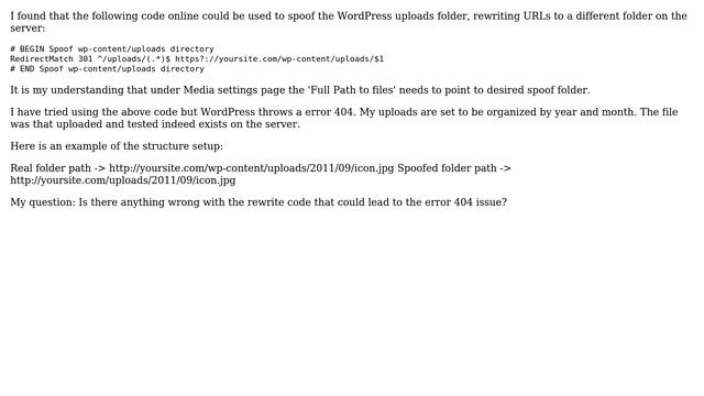 Wordpress: How to rewrite WordPress uploads folder to another folder using htaccess? смотреть онлайн