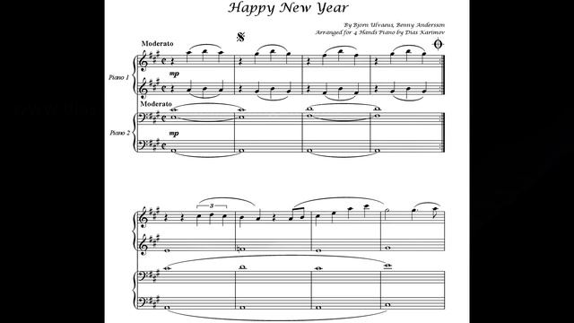 "Happy New Year" for Piano Duet смотреть онлайн