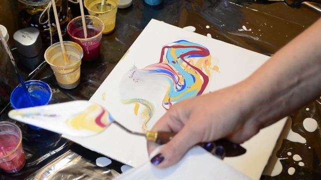 Семицветный SWIPE на оргалите/ Акриловая заливка. смотреть онлайн