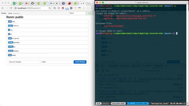 CS-R6 - Week 4 Lecture Part 2: Use Javascript + AJAX in Chat App смотреть онлайн