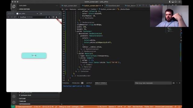 СТРИМ | TraineeDevCommunity | Flutter Animations! Часть 2: Implicit, градиент, смена виджетов смотреть онлайн
