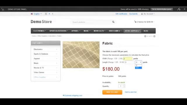 CS-Cart add-on "Product Price Calculator". Dynamic price calculation. смотреть онлайн