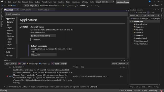 Could not find android.jar for API level 31 .NET MAUI Issue смотреть онлайн