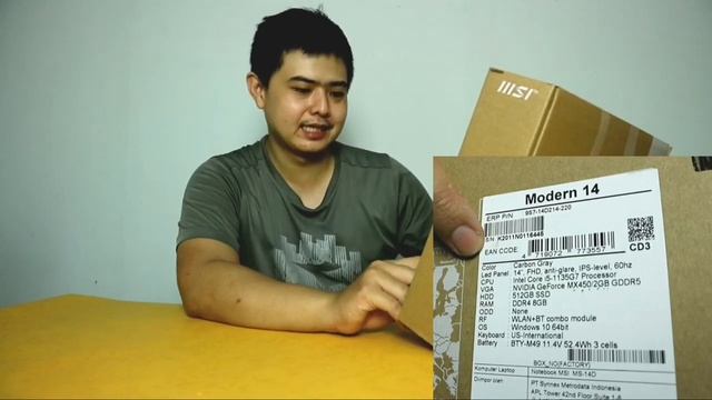Unboxing Laptop MSI Modern 14 B11SB i5 - 1135G7 RAM 8GB смотреть онлайн