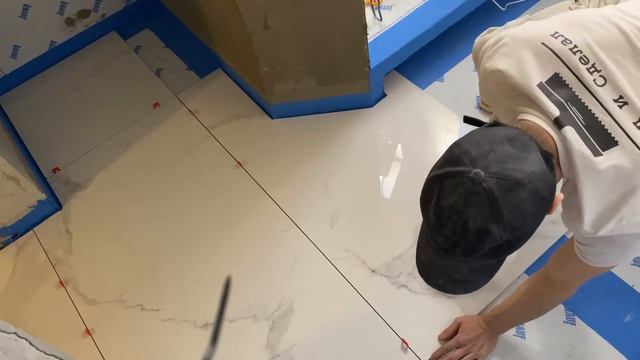 Сложный крой керамогранита. Мембранная гидроизоляция Knauf как основа. смотреть онлайн